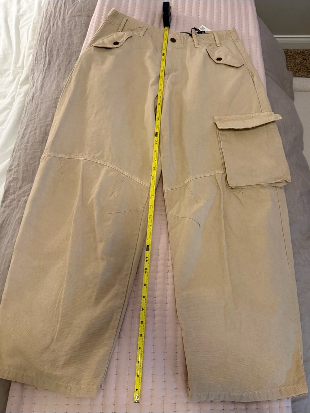 Zara Womens Khaki Cargo Utility Pants